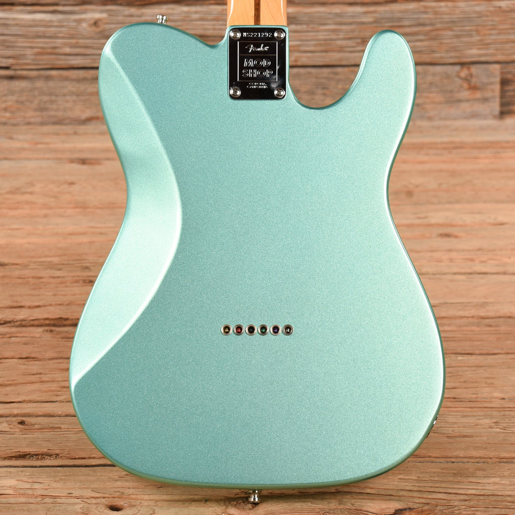 Fender Mod Shop Telecaster Deluxe Mystic Sea Foam Green 2023 LEFTY - View 3 | MusicMarket