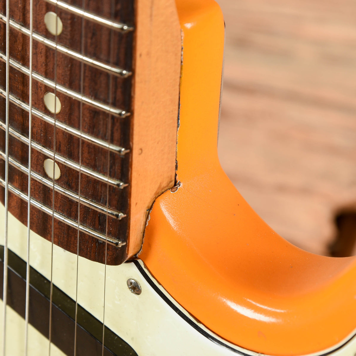 Fender Mustang Competition Orange Refin 1968 - View 12 | MusicMarket