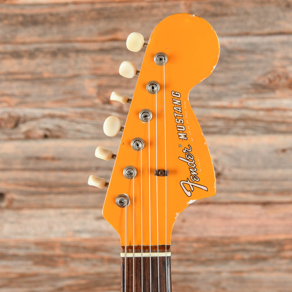 Fender Mustang Competition Orange Refin 1968 - View 6 | MusicMarket