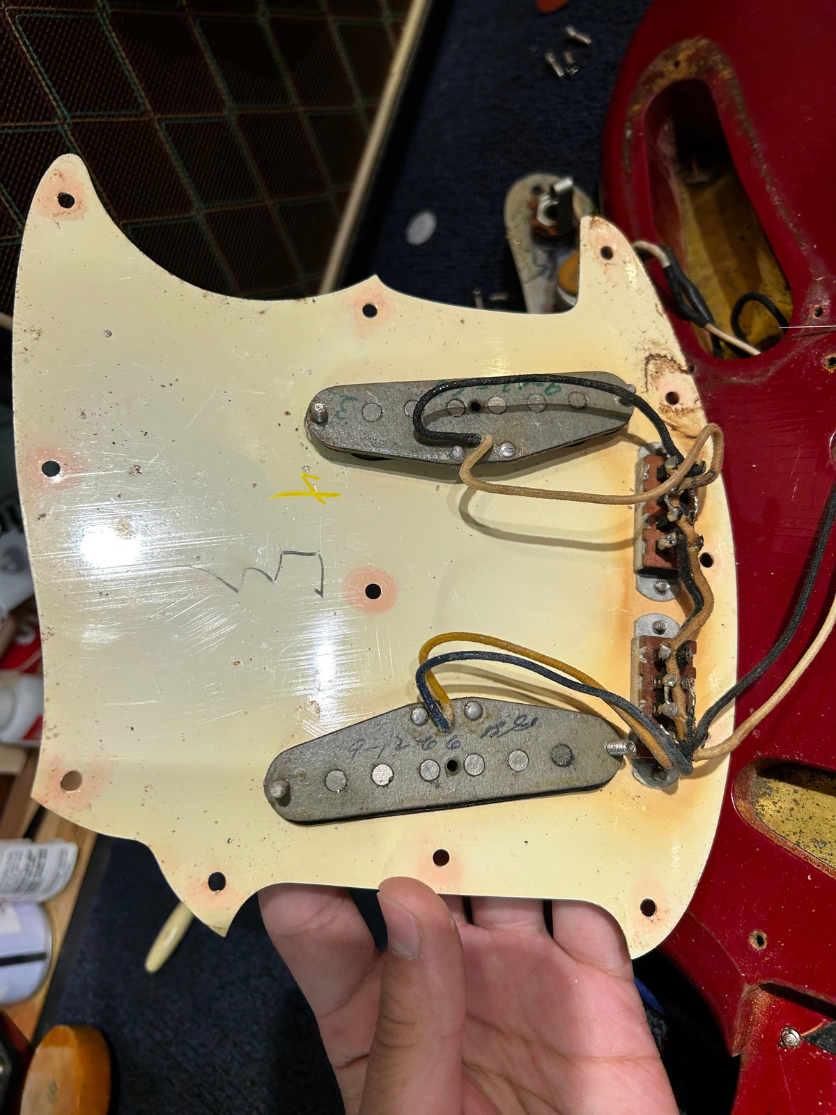 Fender Mustang Red 1966 - View 18 | MusicMarket