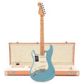 Fender Player II Stratocaster MN Aquatone Blue LEFTY and Pacific Peach Hardshell Case Bundle - MusicMarket