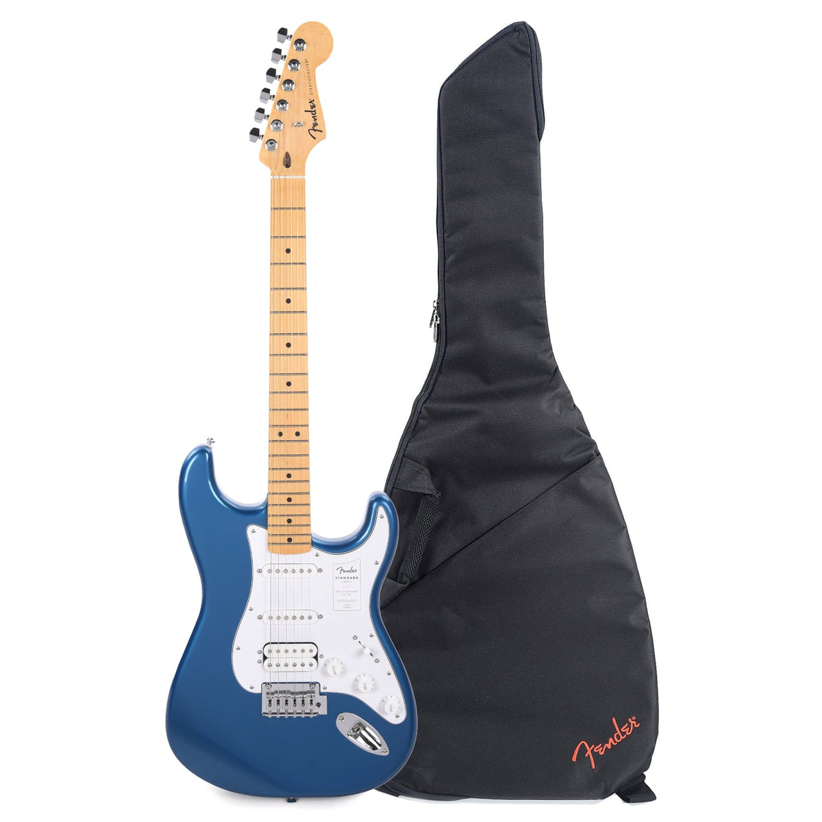 Fender Standard Stratocaster HSS MN Aqua Marine Metallic and FE405 Gig Bag Bundle - MusicMarket