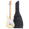 Fender Standard Stratocaster MN Olympic White and FE405 Gig Bag Bundle - MusicMarket