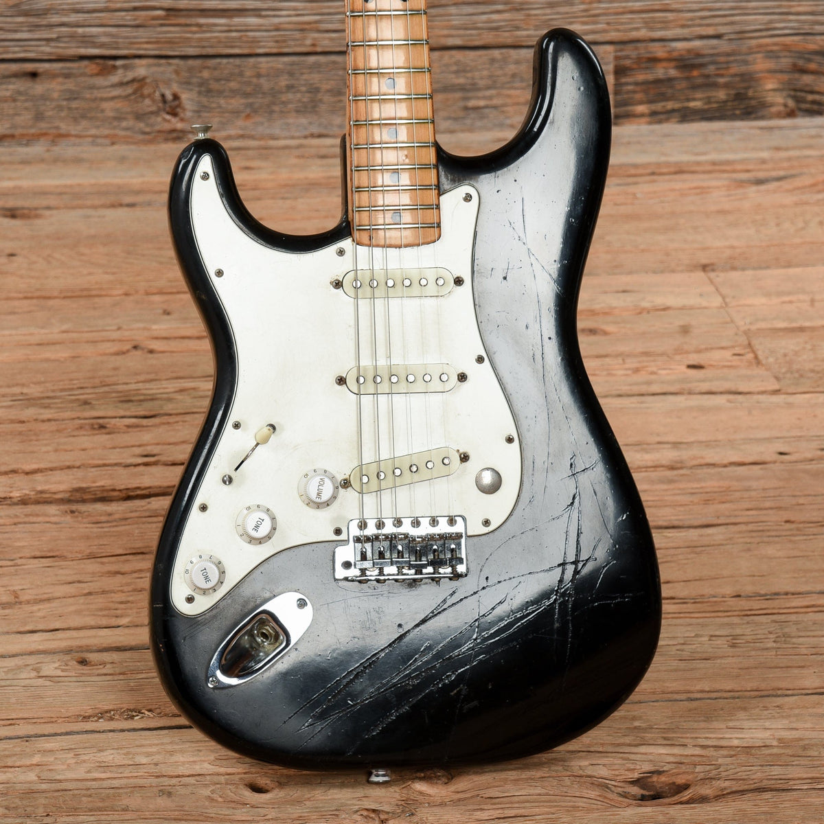 Fender Stratocaster Black 1974 LEFTY - View 8 | MusicMarket