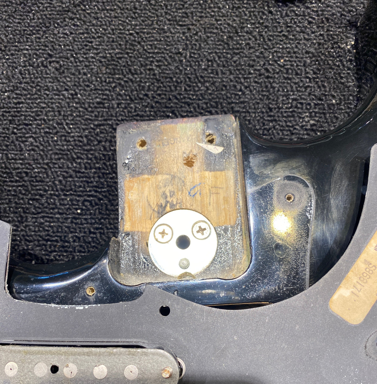 Fender Stratocaster Hardtail Black 1979 LEFTY - View 15 | MusicMarket