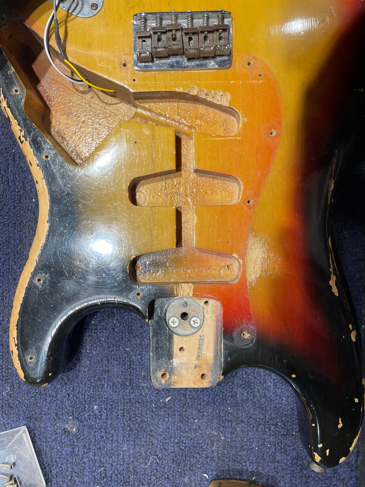 Fender Stratocaster Hardtail Sunburst 1972 - View 18 | MusicMarket