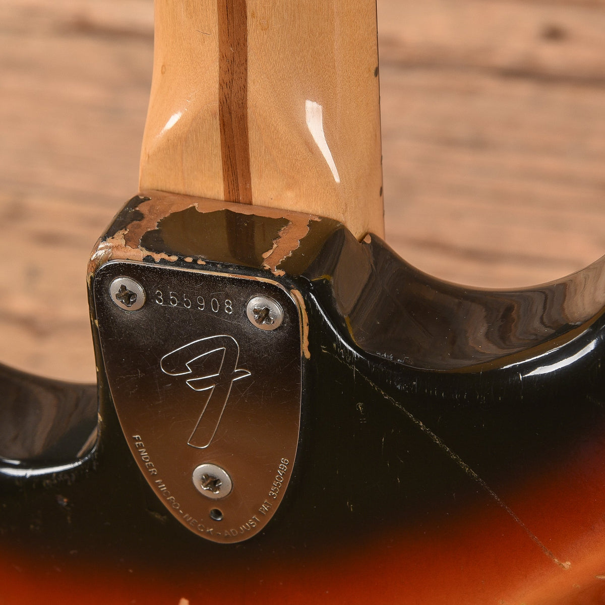 Fender Stratocaster Hardtail Sunburst 1972 - View 14 | MusicMarket