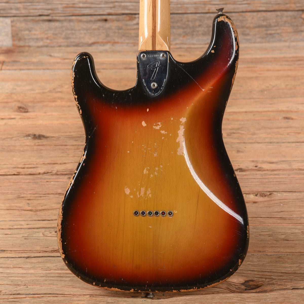 Fender Stratocaster Hardtail Sunburst 1972 - View 3 | MusicMarket