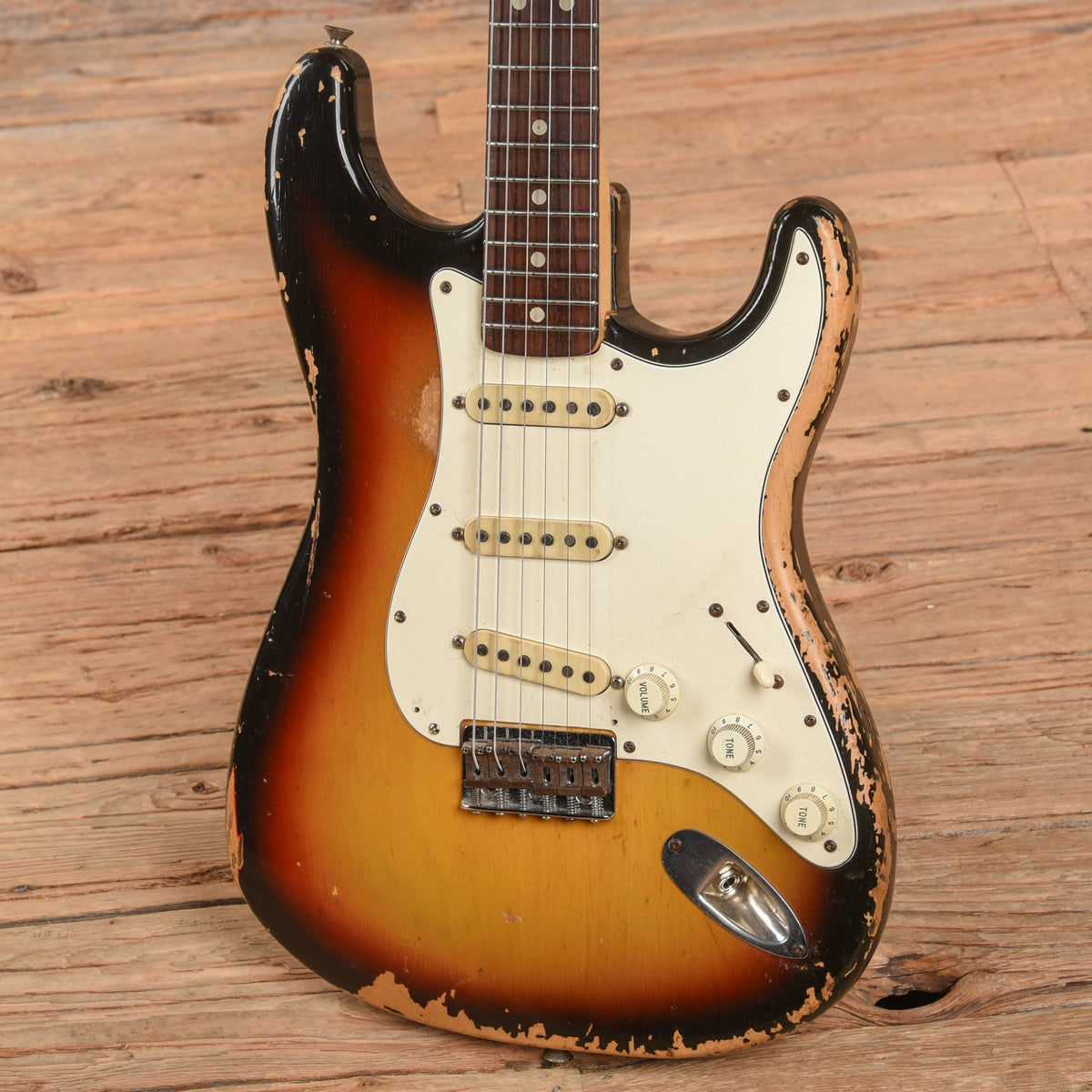Fender Stratocaster Hardtail Sunburst 1972 - View 2 | MusicMarket