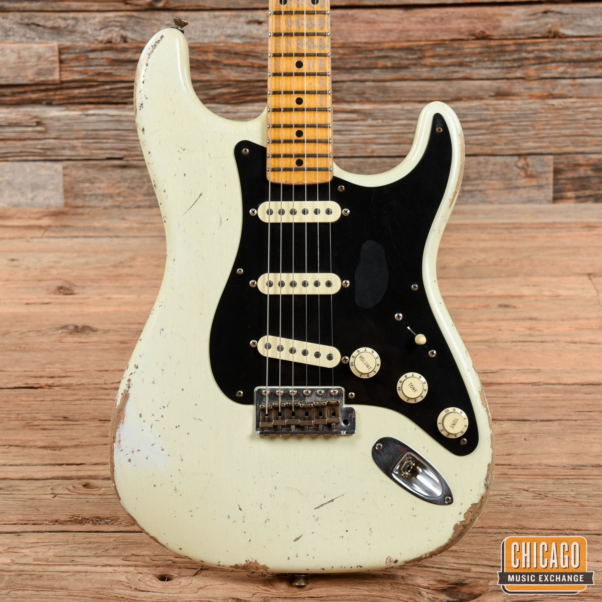 Fender Custom Shop '56 Active Journeyman Relic Stratocaster Masterbuilt Todd Krause Olympic White - View 3 | MusicMarket