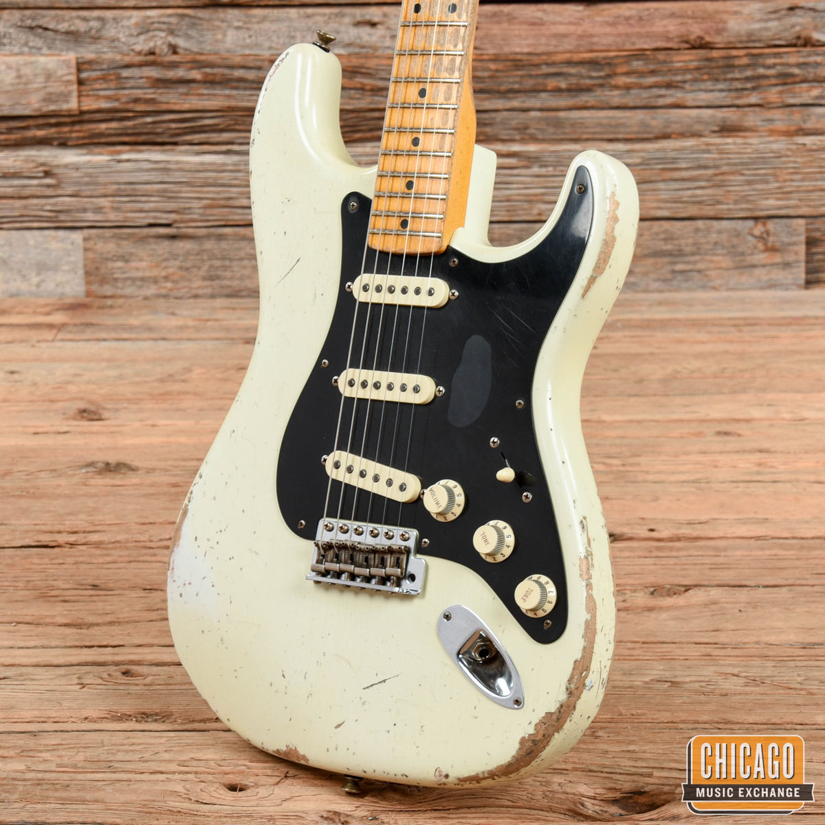 Fender Custom Shop '56 Active Journeyman Relic Stratocaster Masterbuilt Todd Krause Olympic White - View 4 | MusicMarket