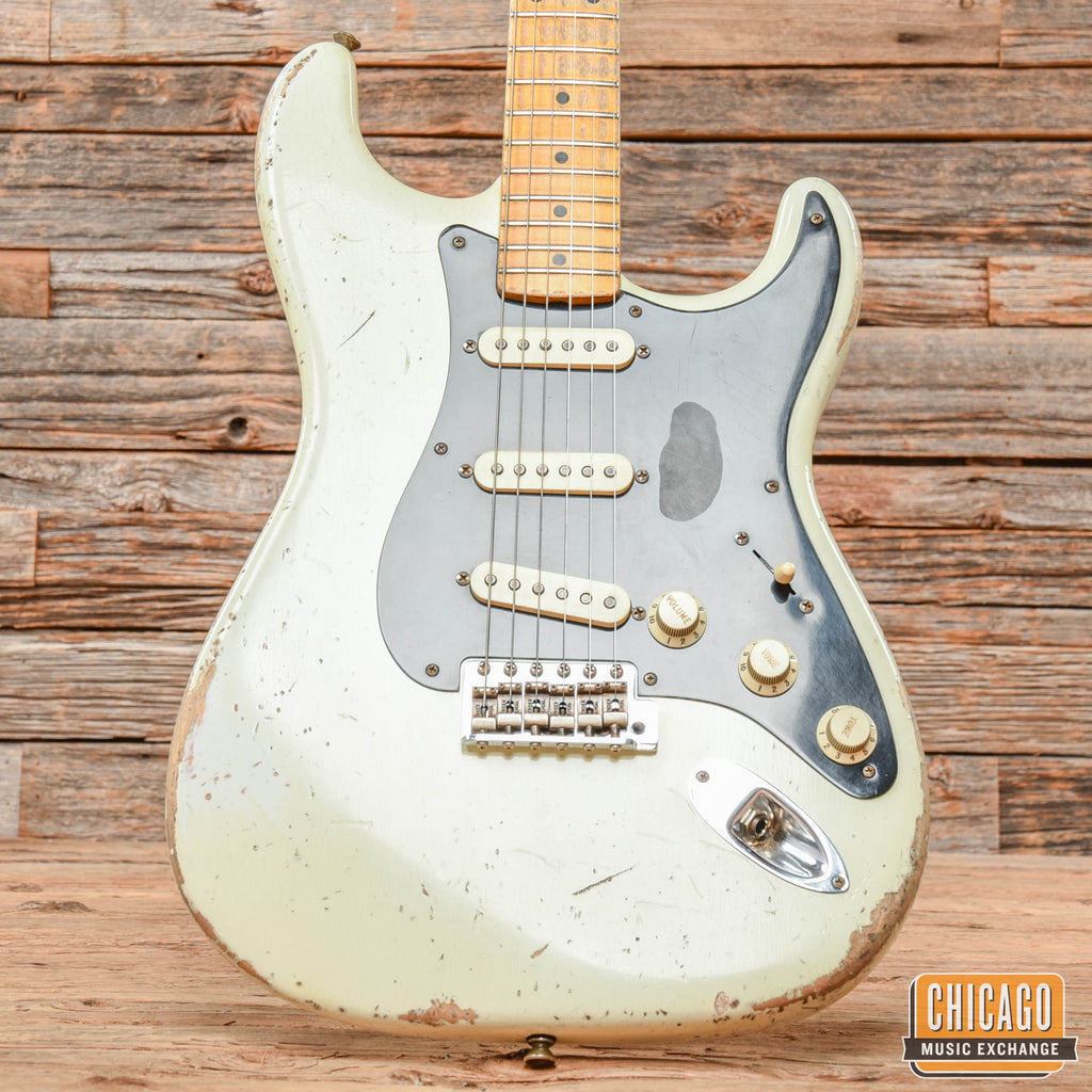 Fender Custom Shop '56 Active Journeyman Relic Stratocaster Masterbuilt Todd Krause Olympic White - View 8 | MusicMarket