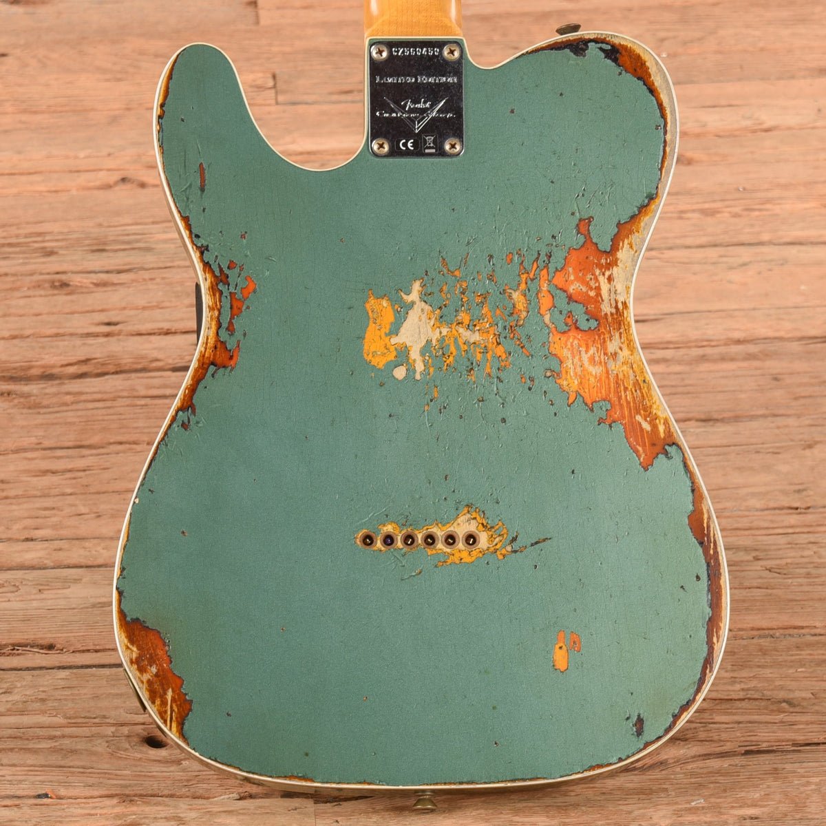 Fender Custom Telecaster Metallic Blue over 3-Color Sunburst - Zac Brown - View 3 | MusicMarket