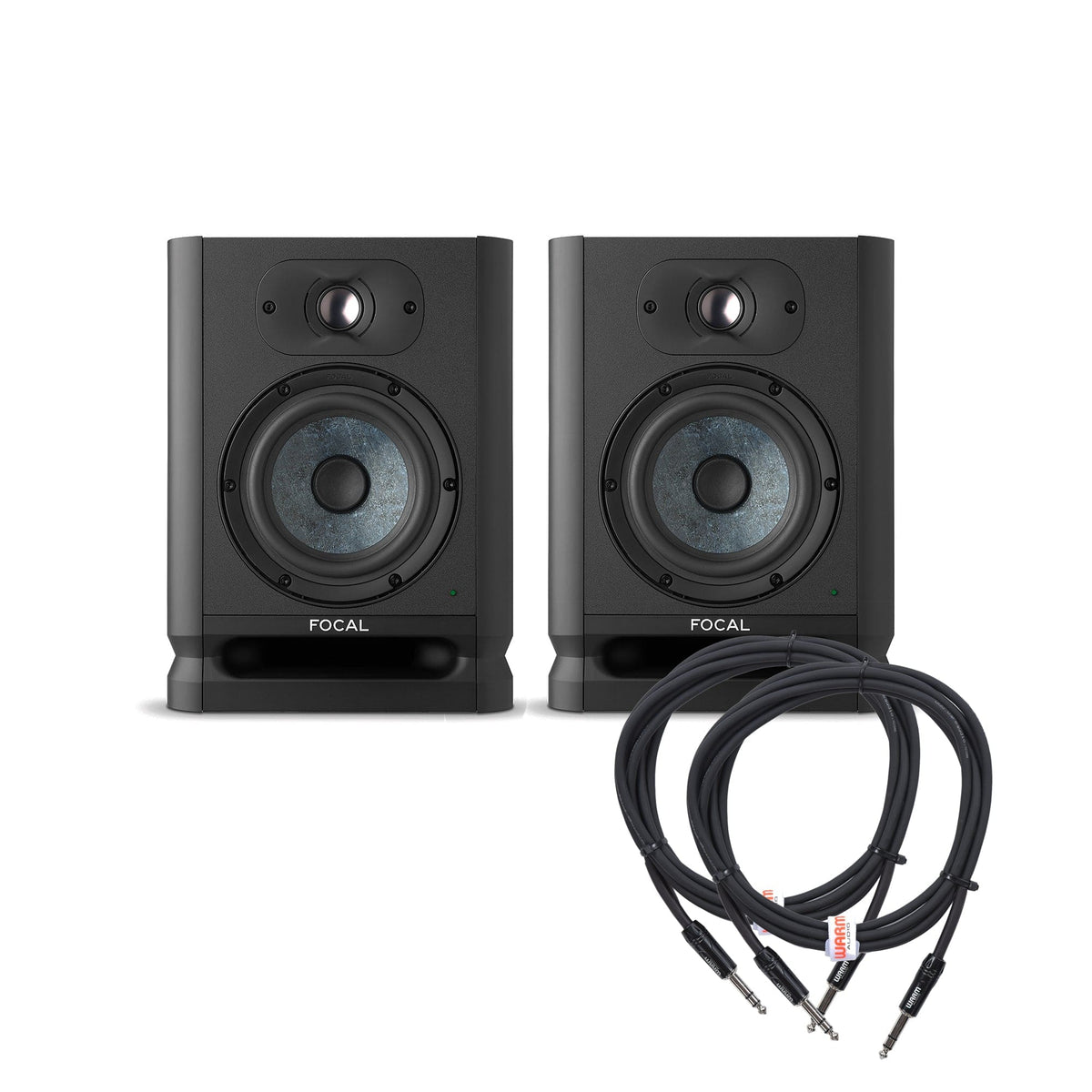 Focal Alpha 50 Evo 2-Way 5" Active Studio Monitor Pair and (2) TRS Cable Bundle - MusicMarket