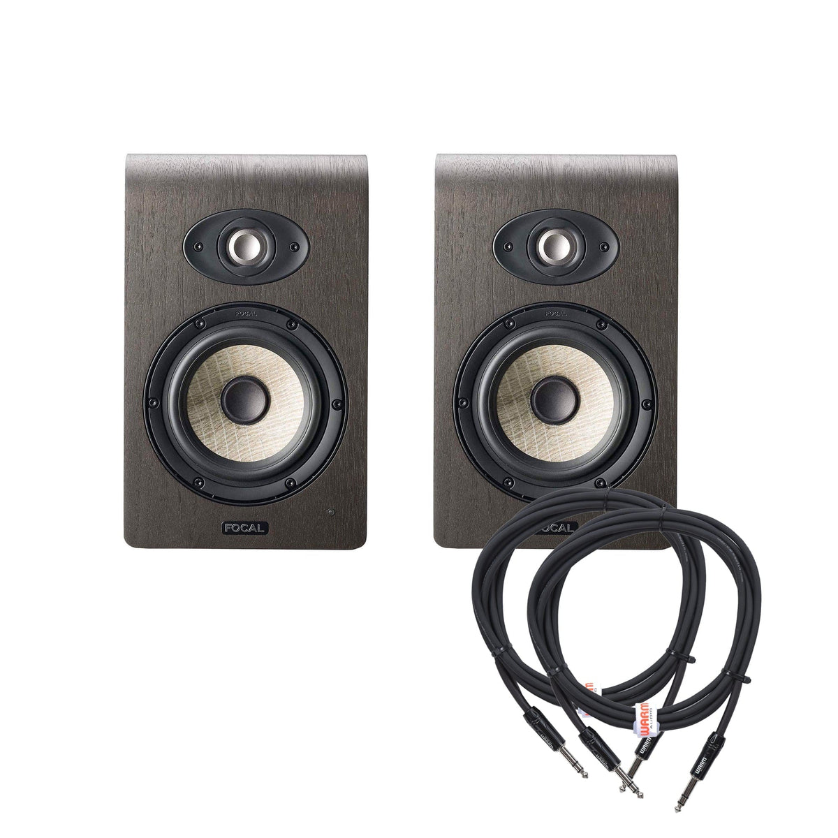 Focal Shape 65 2-Way 6.5" Active Studio Monitor Pair and (2) TRS Cable Bundle - MusicMarket
