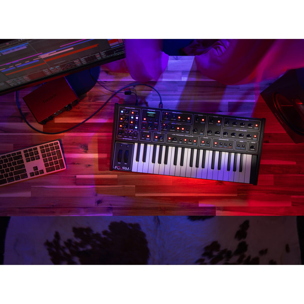 Sequential Fourm 37-Key 4 Voice Analog Synthesizer w/ Polyphonic Aftertouch - View 7 | MusicMarket
