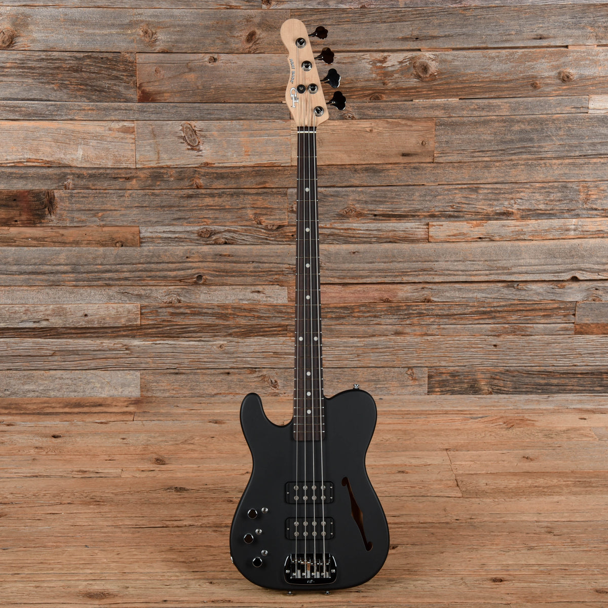 G&L USA ASAT Bass Semi-Hollow Satin Black LEFTY - View 4 | MusicMarket