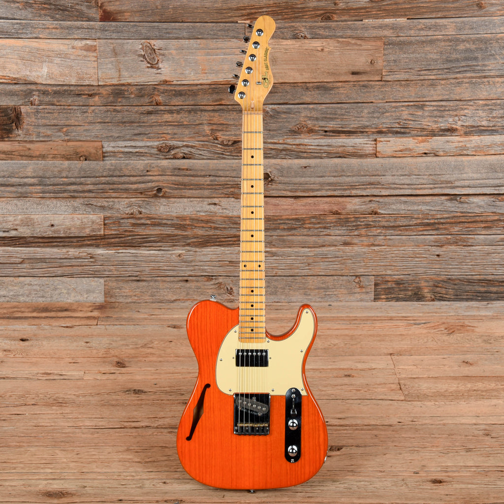 G&L Tribute Series ASAT Classic Bluesboy Semi-Hollow Transparent Orange - View 4 | MusicMarket