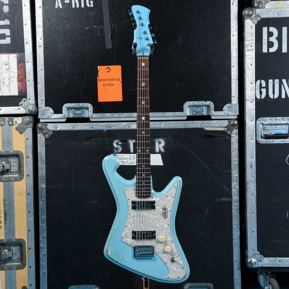 G-Sharp Fortus Signature Model Baritone Sonic Blue Relic - MusicMarket