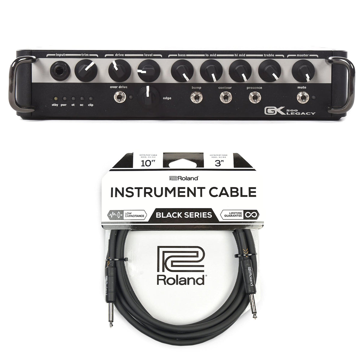 Gallien-Krueger Legacy 500 500W Ultra Light Bass Head Cable Bundle - MusicMarket