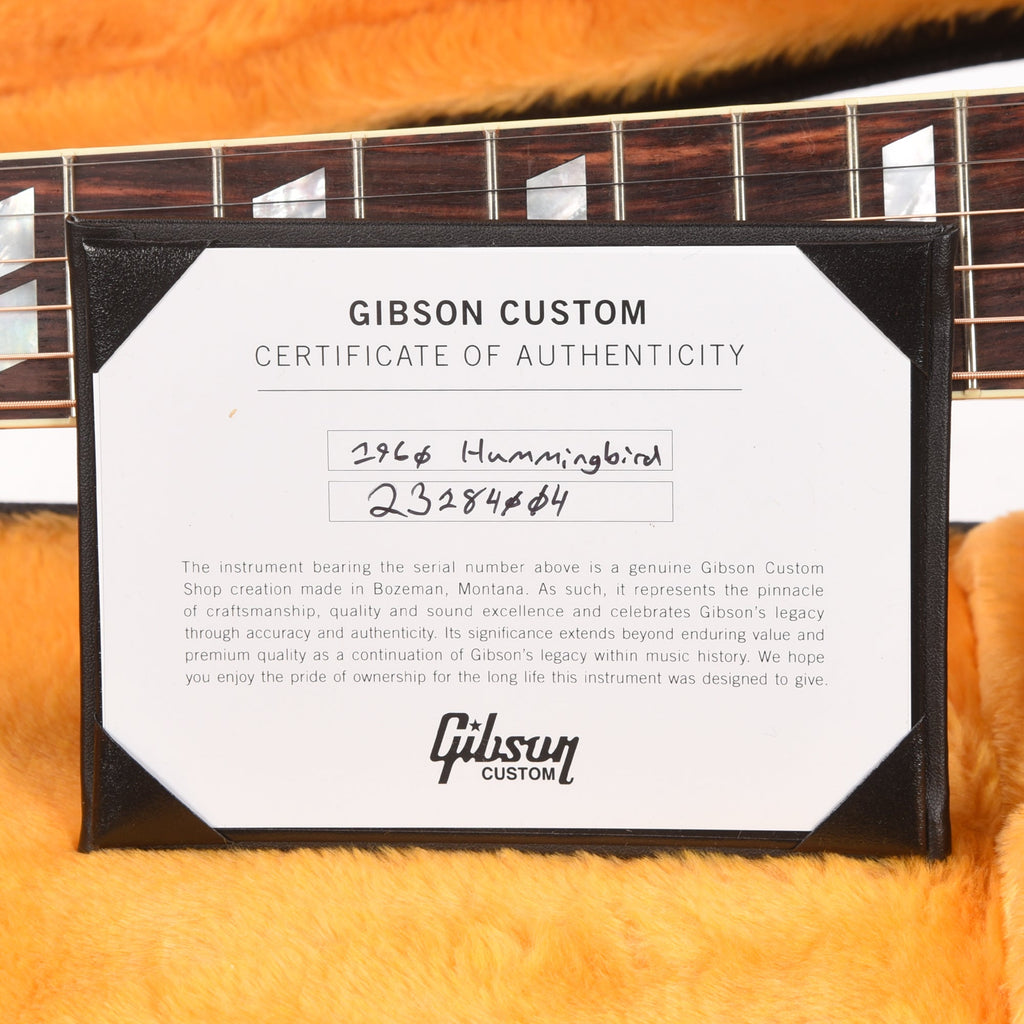 Gibson Custom Shop Historic Reissue 1960 Hummingbird Fixed Bridge Heritage Cherry Sunburst - View 10 | MusicMarket