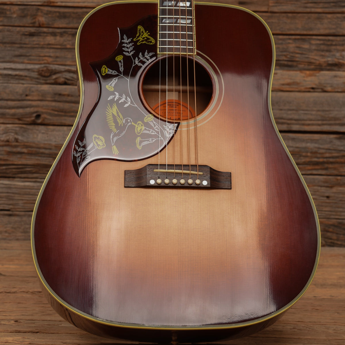 Gibson Hummingbird 2016 LEFTY Vintage Sunburst 2016 - View 10 | MusicMarket