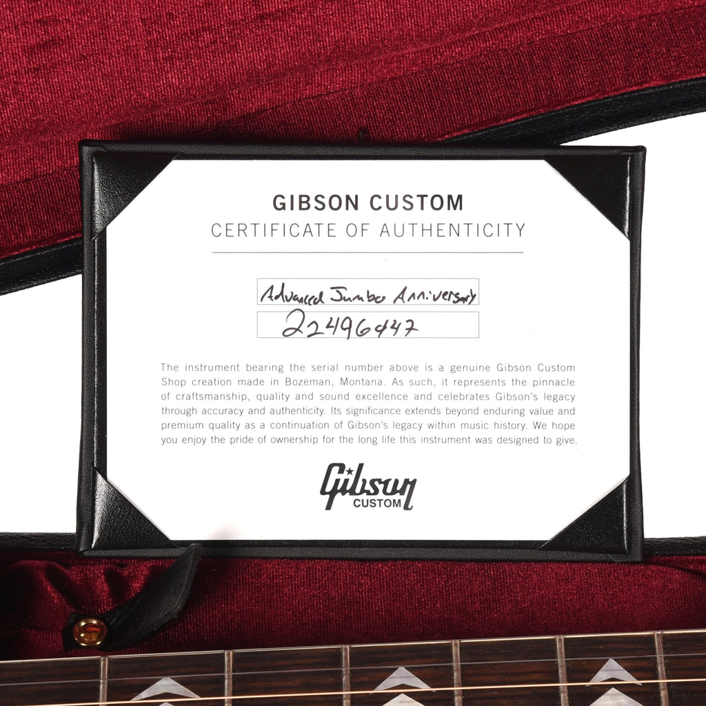 Gibson Modern Anniversary Limited Edition Advanced Jumbo Cremona Burst - View 9 | MusicMarket