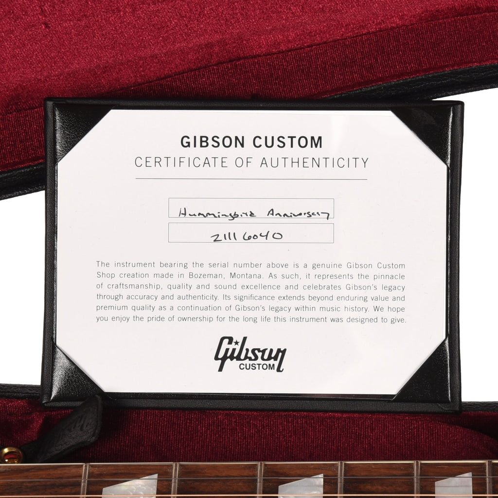 Gibson Modern Anniversary Limited Edition Hummingbird Cremona Burst - View 9 | MusicMarket