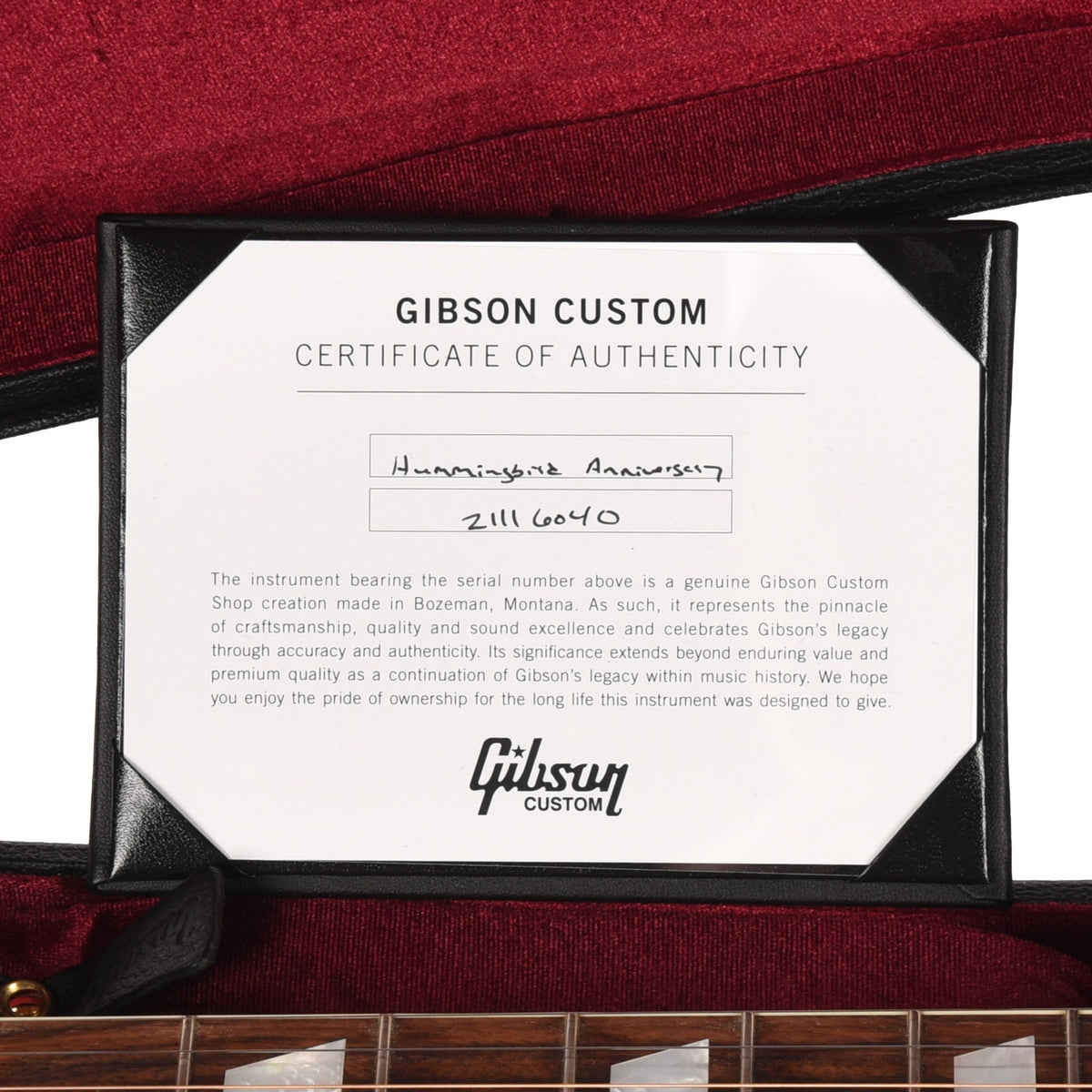 Gibson Modern Anniversary Limited Edition Hummingbird Cremona Burst - View 9 | MusicMarket