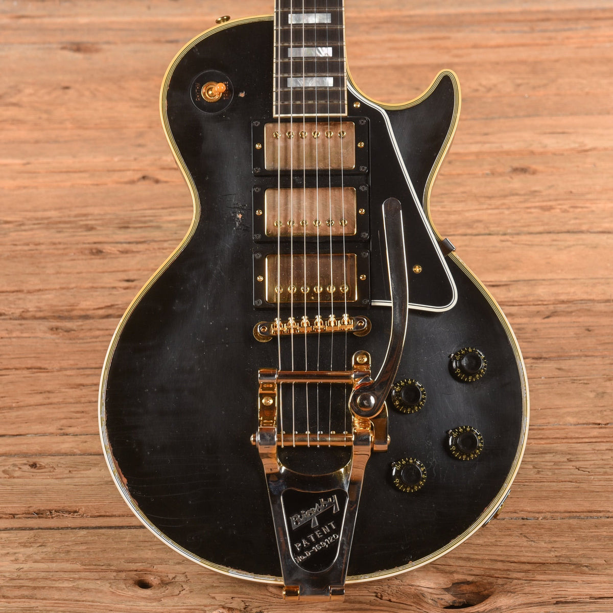 Gibson Custom 1957 Les Paul Custom 3-Pickup Bigsby Murphy Lab Light Aged Ebony 2023 - MusicMarket