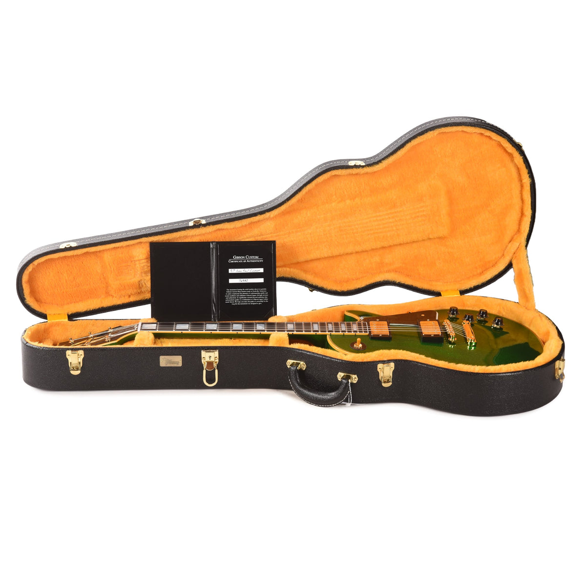 Gibson Custom Shop 1957 Les Paul Custom "CME Spec" Antique Green Sparkle VOS w/Custom "S" Bucker - View 8 | MusicMarket