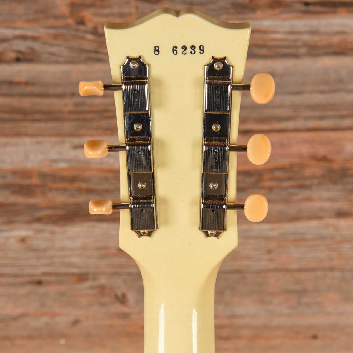 Gibson Custom Shop 1958 Les Paul Junior Double Cut Antique Antique White Murphy Lab Ultra Light Aged - View 7 |
