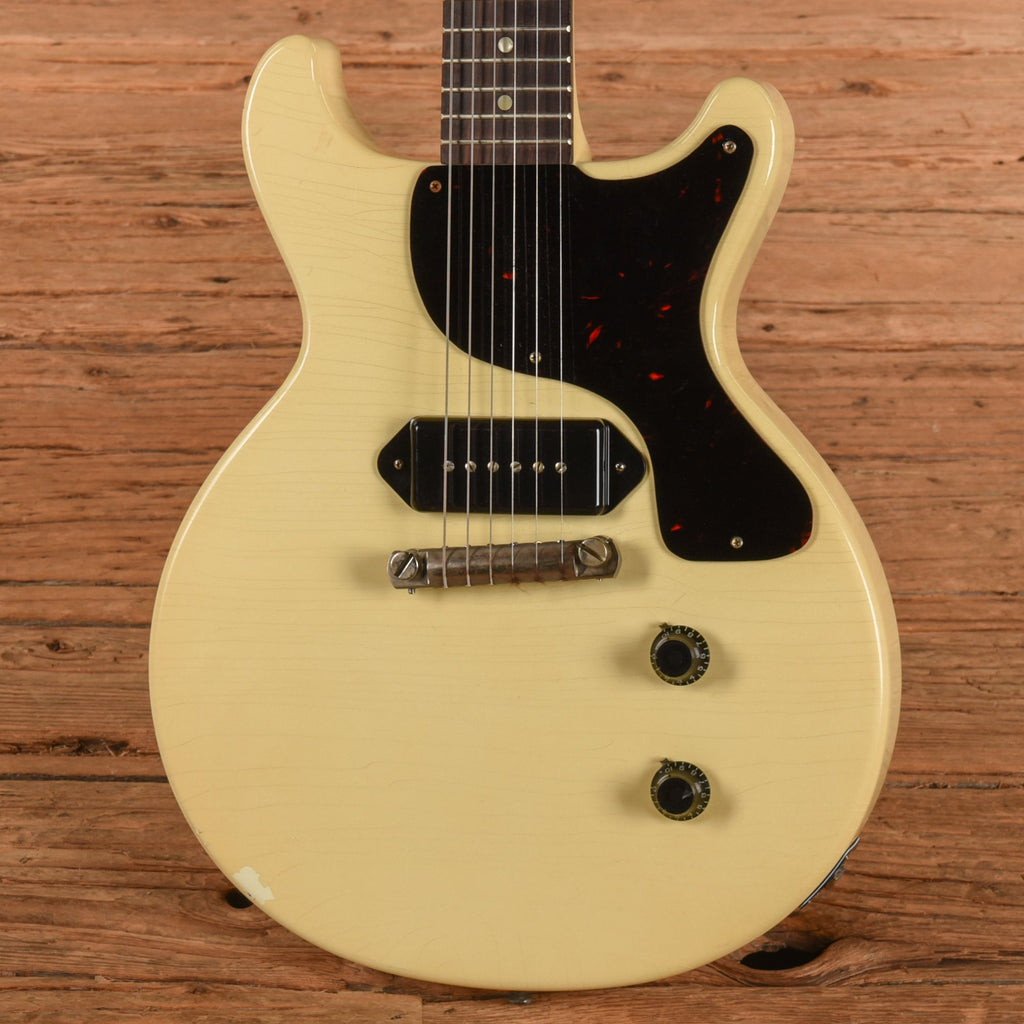 Gibson Custom Shop 1958 Les Paul Junior Double Cut Antique Antique White Murphy Lab Ultra Light Aged - View 2 |