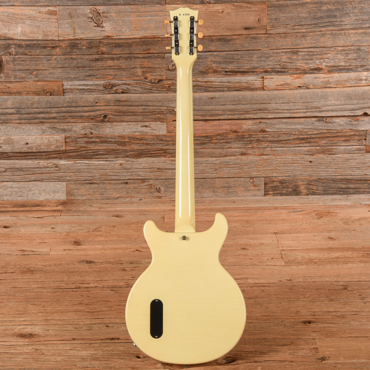 Gibson Custom Shop 1958 Les Paul Junior Double Cut Antique Antique White Murphy Lab Ultra Light Aged - View 5 |