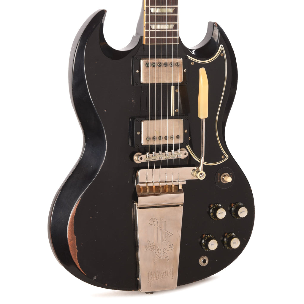 Gibson Custom Shop 1964 SG Standard Antique Dark Oxblood Heavy Aged w/Maestro Vibrola & Custom "S" Buckers - MusicMarket