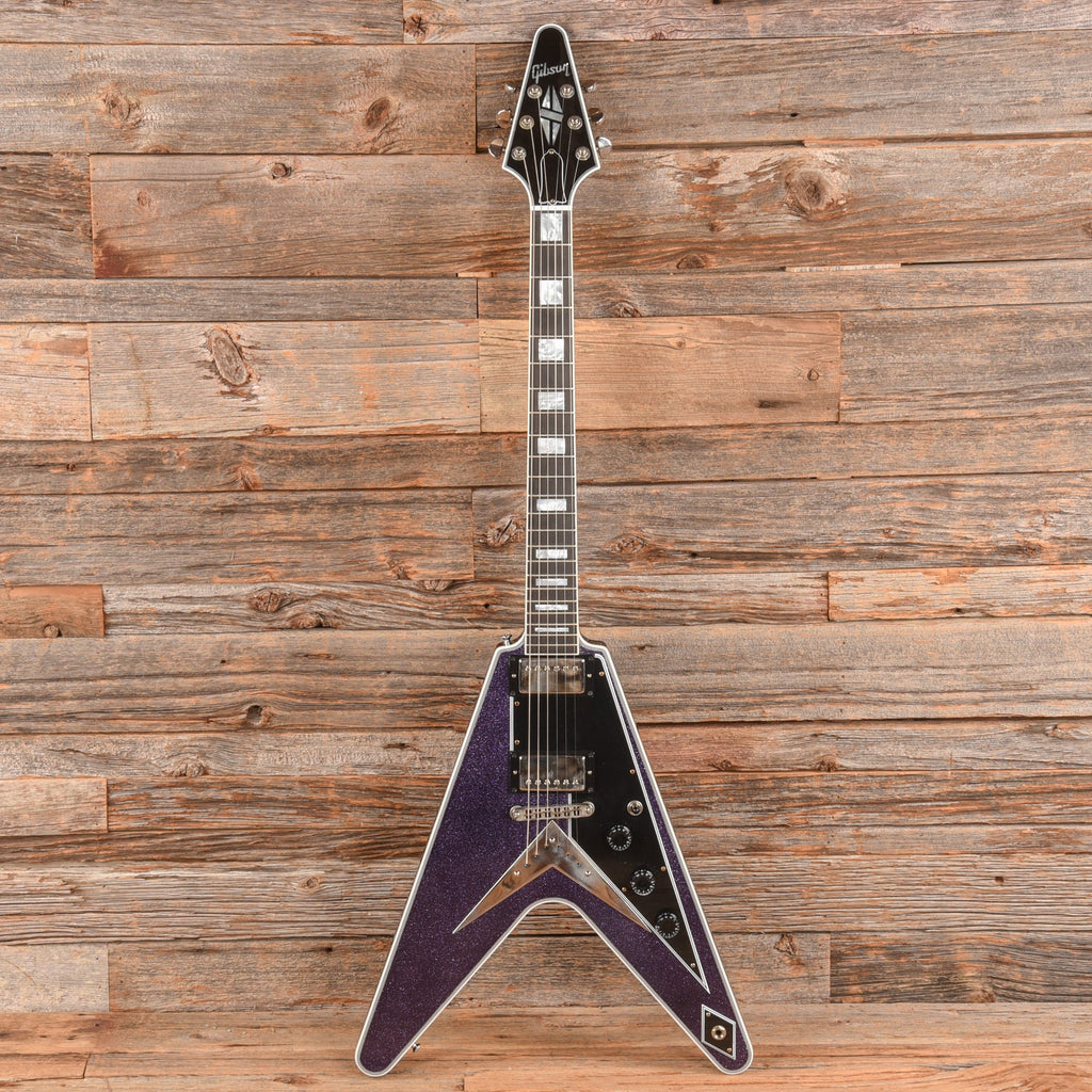 Gibson Custom Shop Flying V Custom Purple Sparkle 2024 - View 3 | MusicMarket