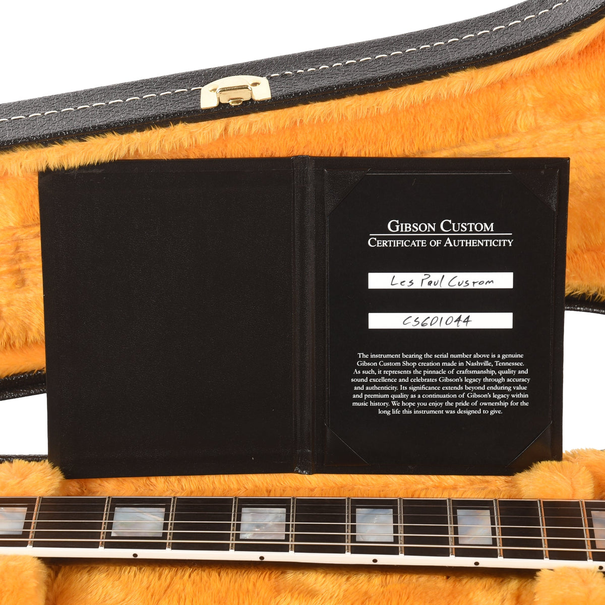Gibson Custom Shop Les Paul Custom Long Scale Ebony - View 9 | MusicMarket