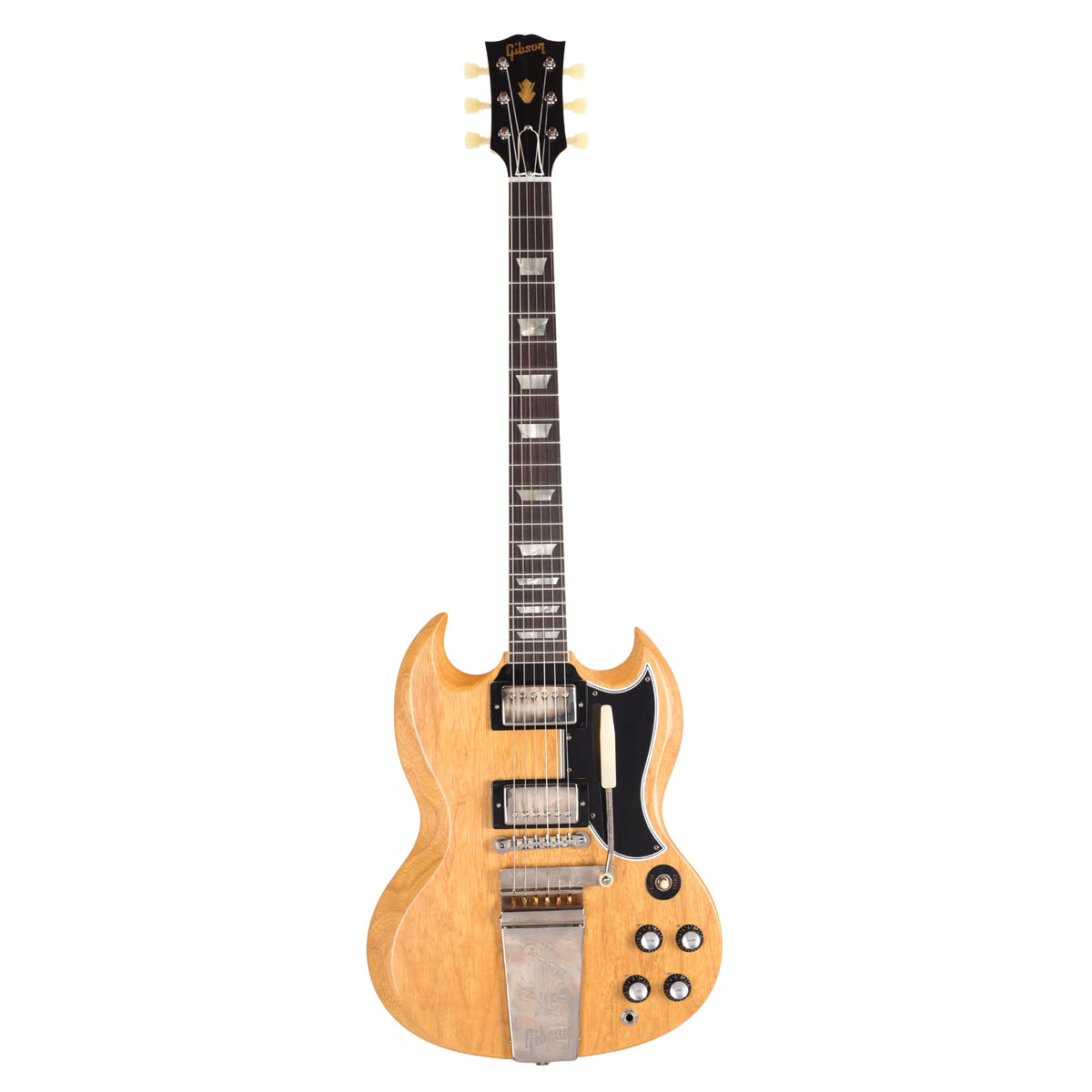 Gibson Custom Shop Limited Edition 1964 SG Standard Korina Reissue VOS Antique Natural w/Maestro Vibrola - View 4