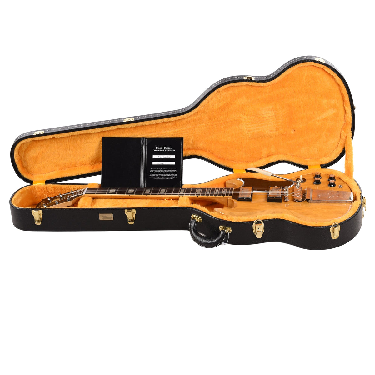 Gibson Custom Shop Limited Edition 1964 SG Standard Korina Reissue VOS Antique Natural w/Maestro Vibrola - View 8