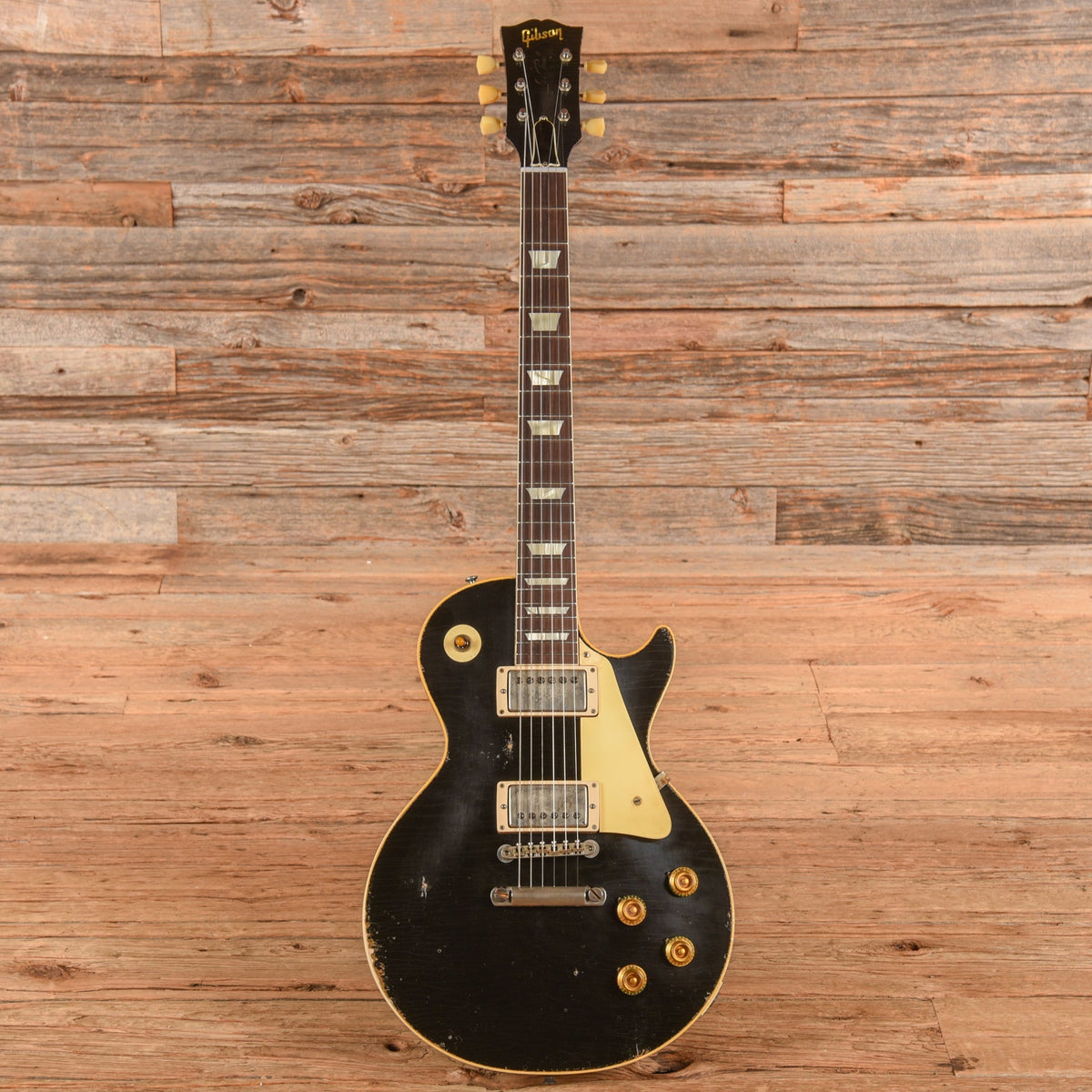 Gibson Murphy Lab '57 Les Paul Reissue Heavy Aged Ebony over Gold - View 4 | MusicMarket