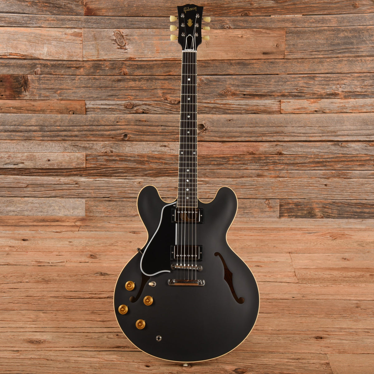 Gibson Custom 59 ES-335 Satin Satin Ebony 2021 LEFTY - View 4 | MusicMarket