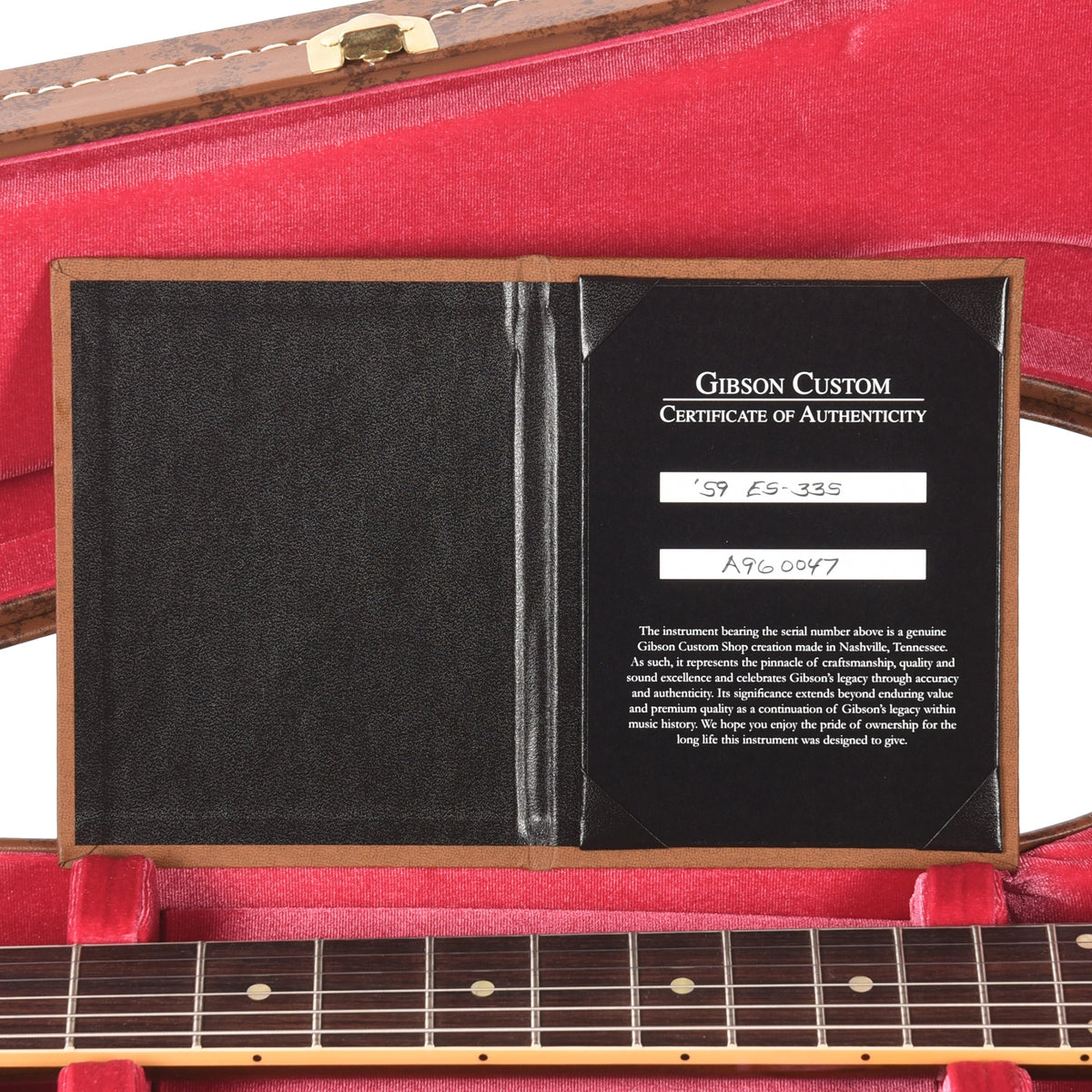 Gibson Custom Shop 1959 ES-335 Reissue Vintage Burst VOS - View 9 | MusicMarket