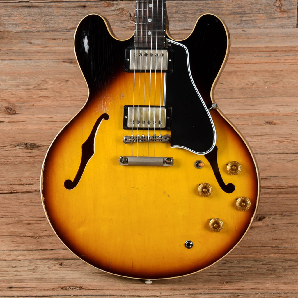 Gibson Custom Shop Murphy Lab '58 ES-335 Reissue Heavy Aged Faded Tobacco Burst 2024 - View 2 | MusicMarket