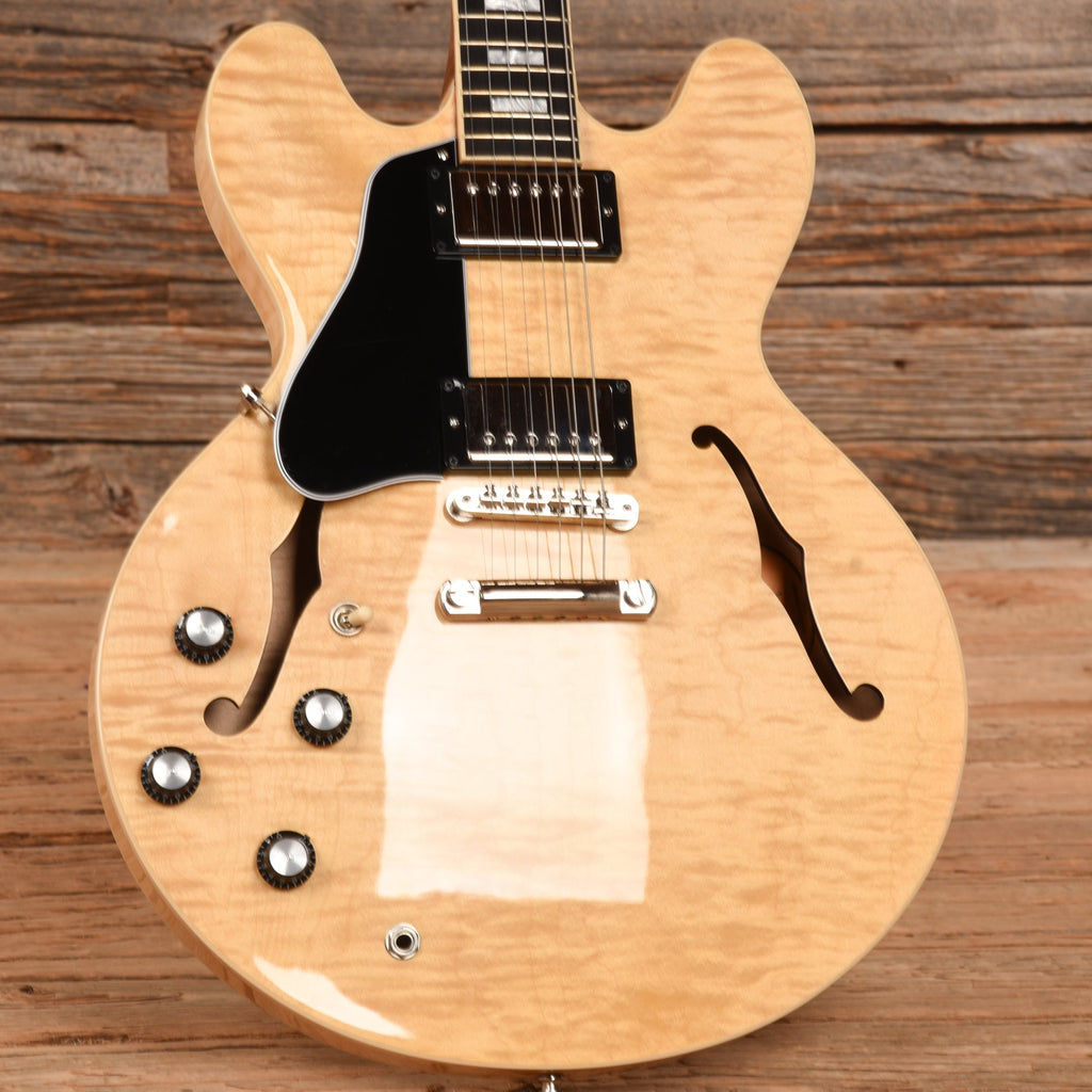 Gibson ES-335 Block Figured Antique Natural 2021 LEFTY - View 8 | MusicMarket