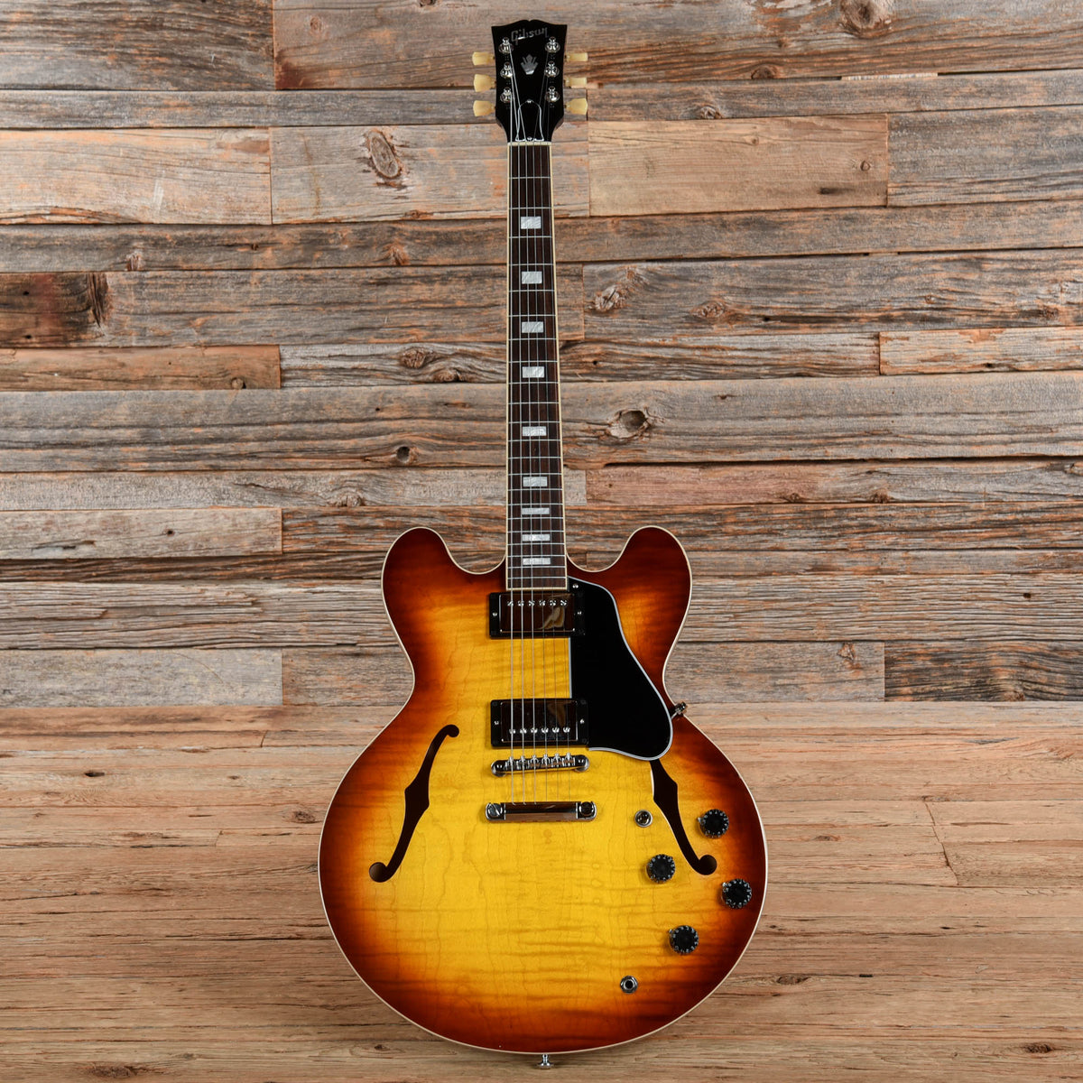 Gibson ES-335 Block Figured Tea Burst 2021 - View 4 | MusicMarket