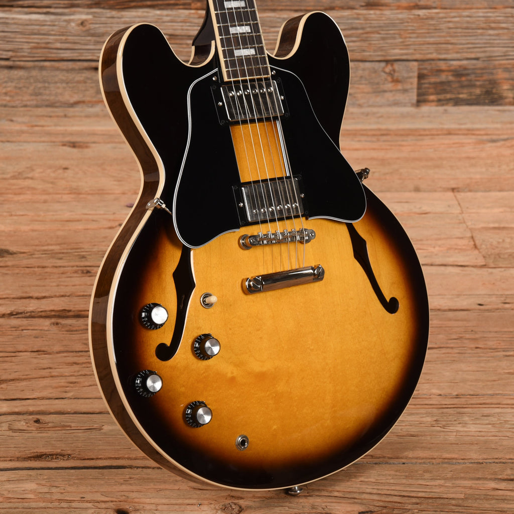 Gibson ES-335 Block Vintage Burst 2022 LEFTY - View 2 | MusicMarket