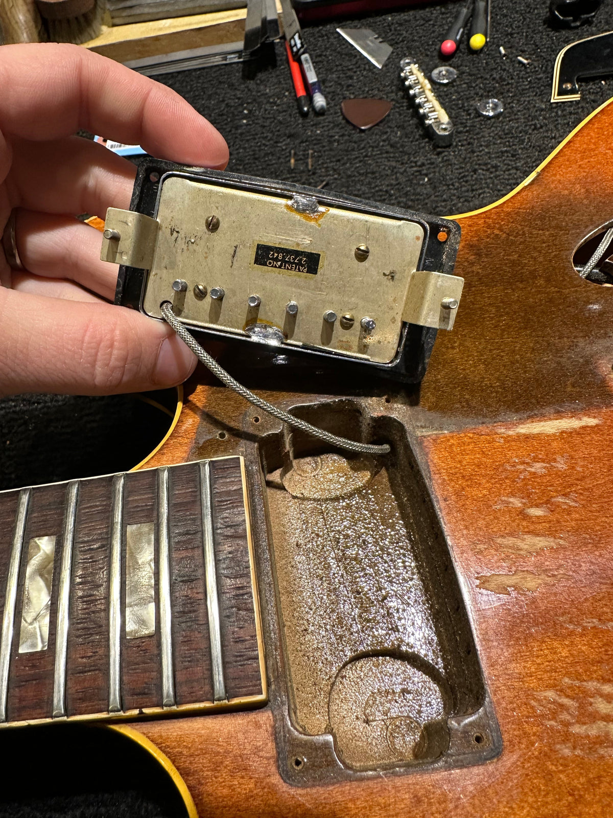 Gibson ES-335TDW Walnut 1973 - View 11 | MusicMarket