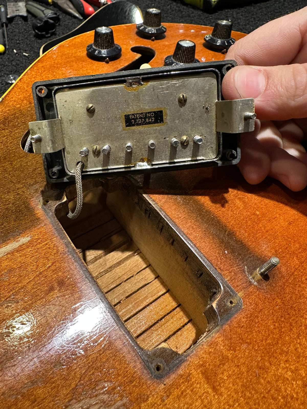 Gibson ES-335TDW Walnut 1973 - View 10 | MusicMarket