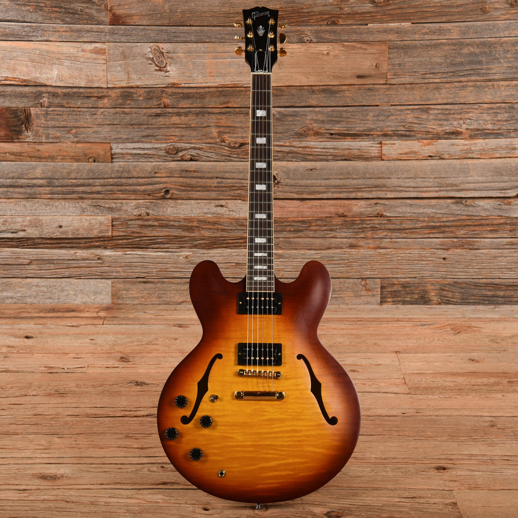 Gibson Mod Collection ES-335 Block Satin Vintage Sunburst 2021 LEFTY - View 4 | MusicMarket
