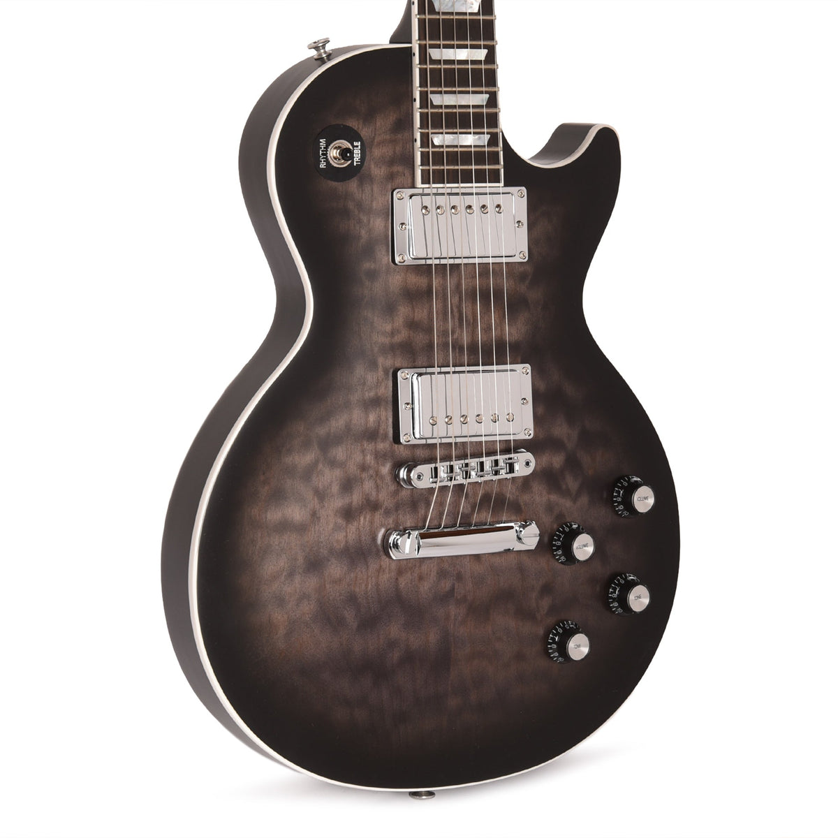 Gibson Artist Mark Morton Les Paul Modern Quilt Translucent Ebony Burst Satin - MusicMarket